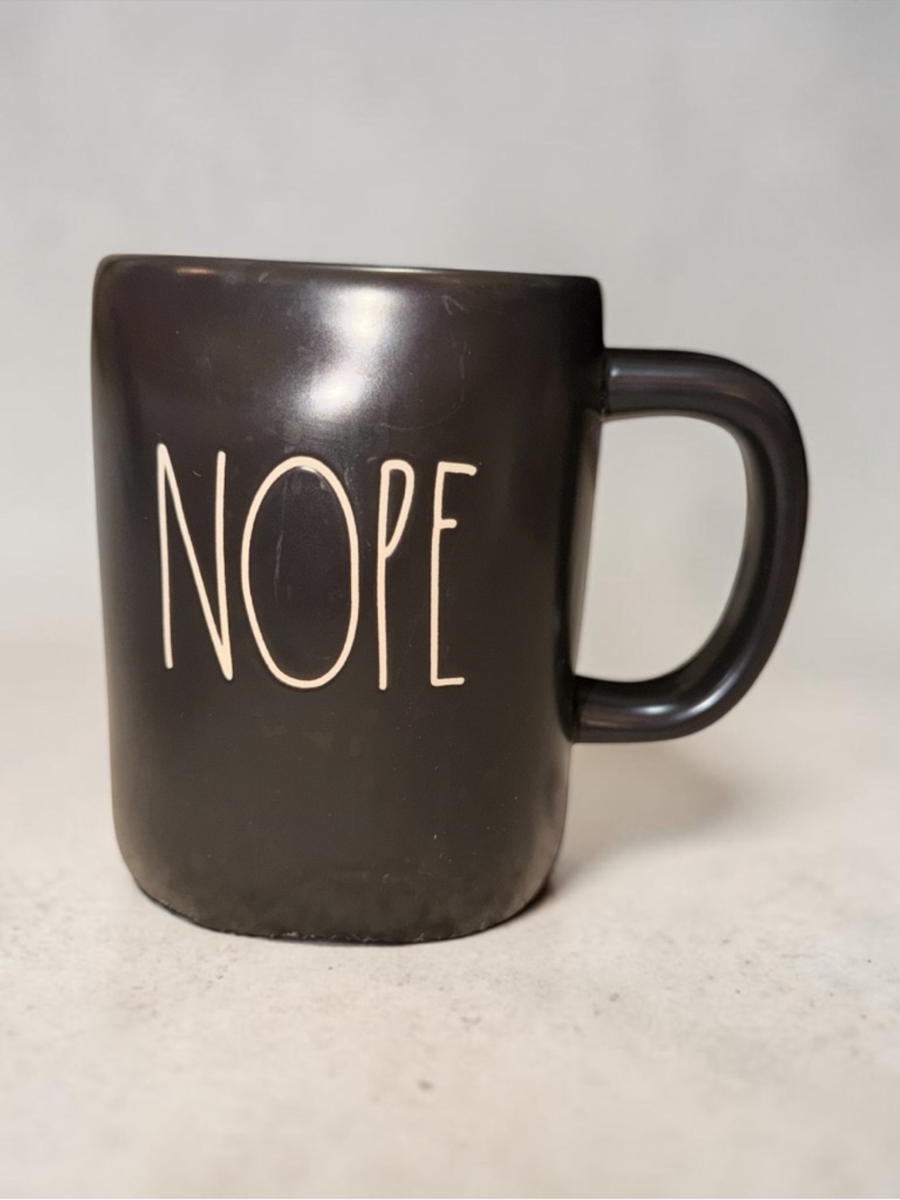 Rae Dunn Black NOPE Ceramic Mug